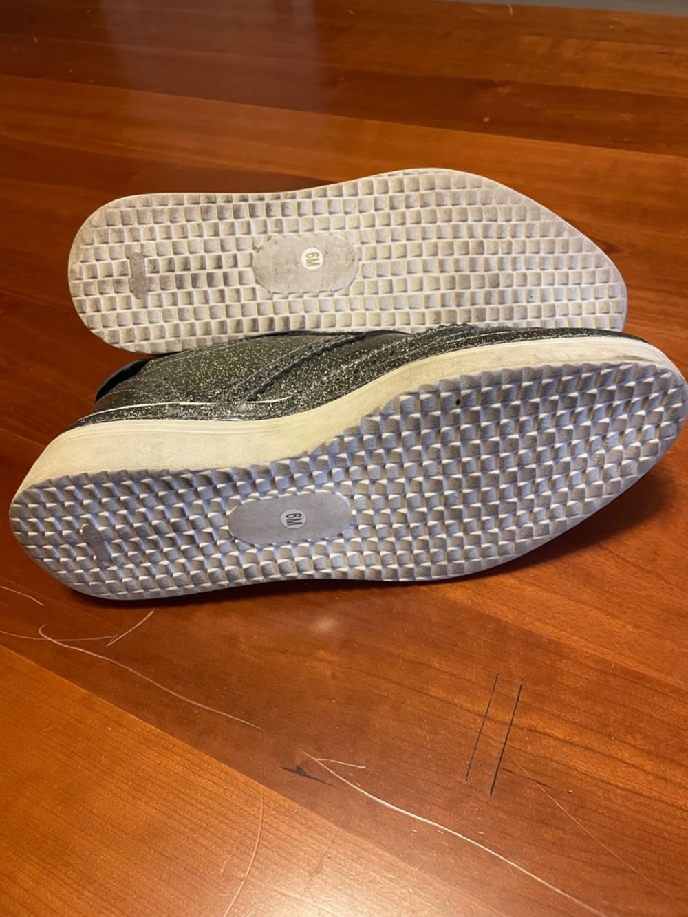 Wishbone Collection Metallic Silver Wingtip Style Sneakers for Women - Picture 7 of 8